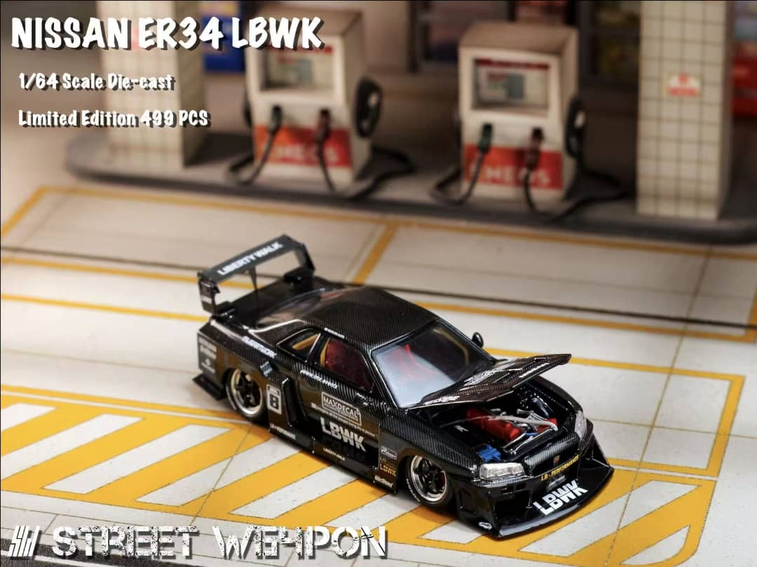 Street Warrior - Nissan Skyline GT-R R34 LB, Super Silhouette ER34, Black Carbon