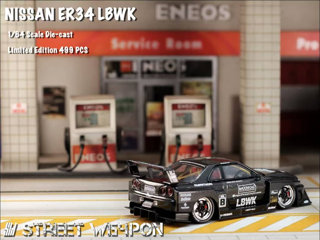 Street Warrior - Nissan Skyline GT-R R34 LB, Super Silhouette ER34, Black Carbon