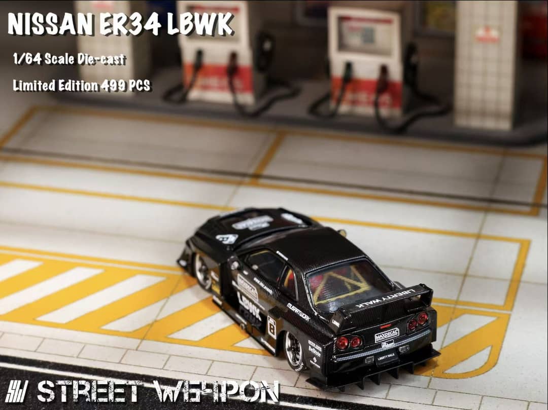 Street Warrior - Nissan Skyline GT-R R34 LB, Super Silhouette ER34, Black Carbon