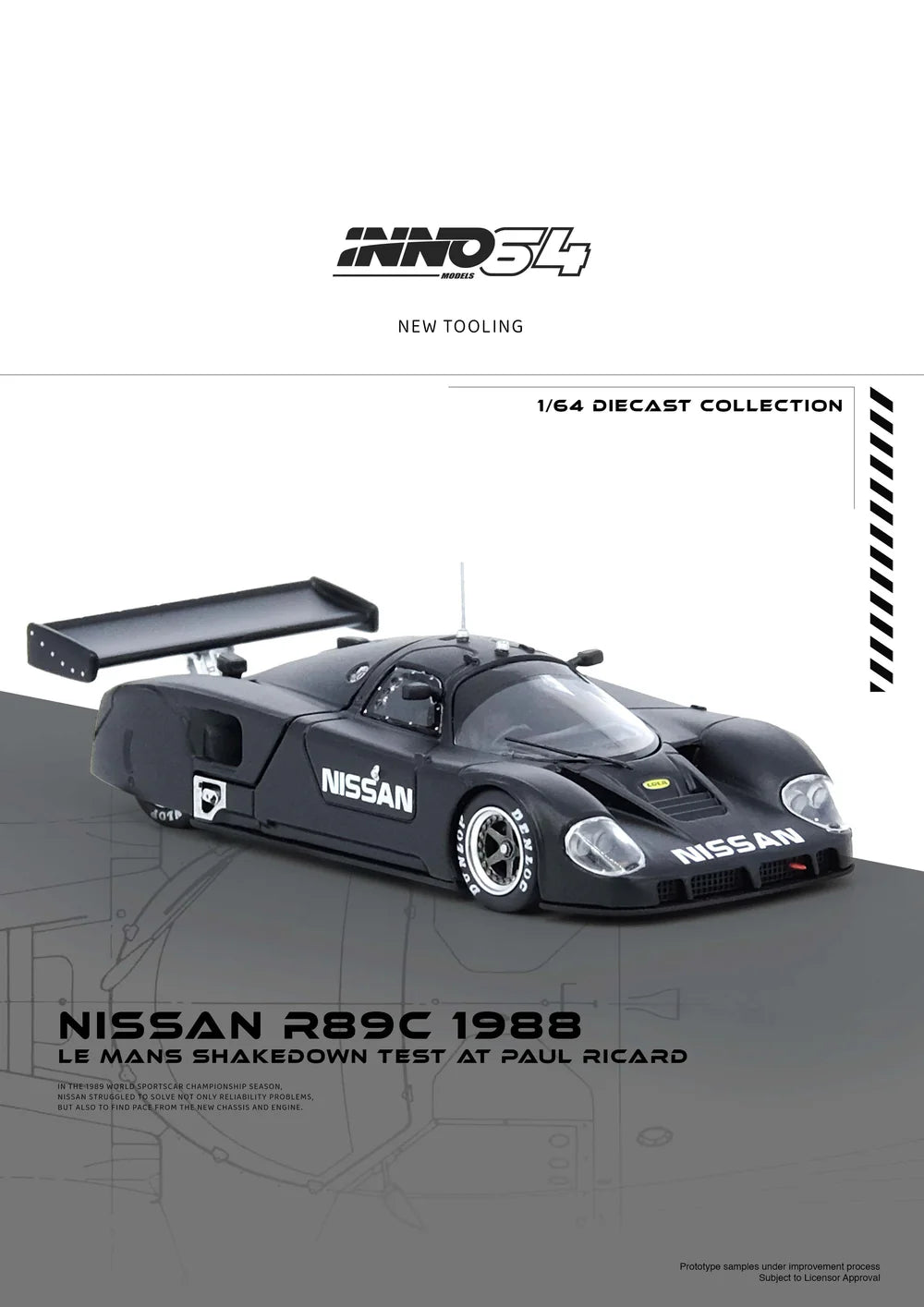 1988 Nissan R8C Le Mans Shakedown Test At Paul Ricard, Fekete