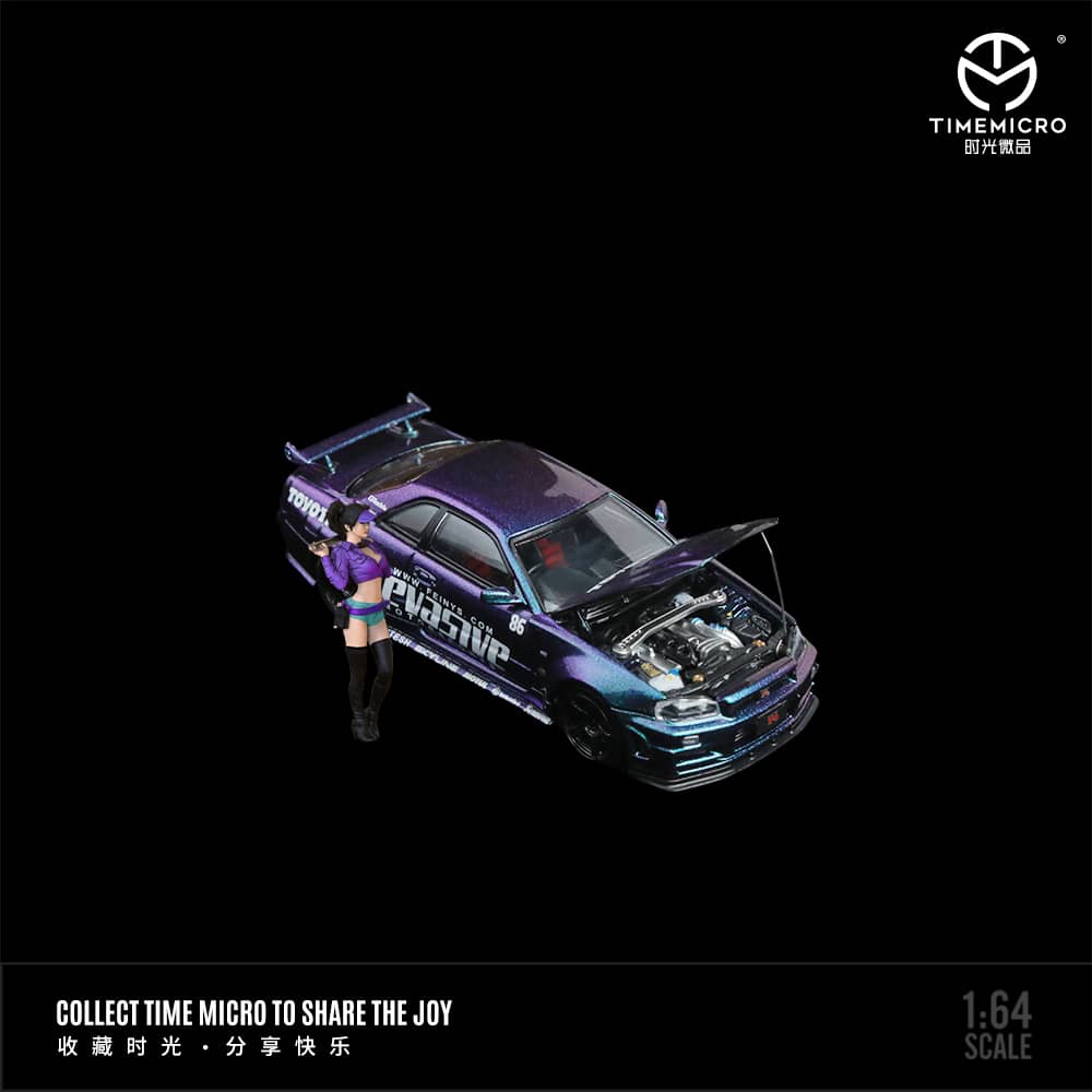 Time Micro - Nissan Skyline GT-R GT-R R34 Nismo Z-Tune Metál/Lila