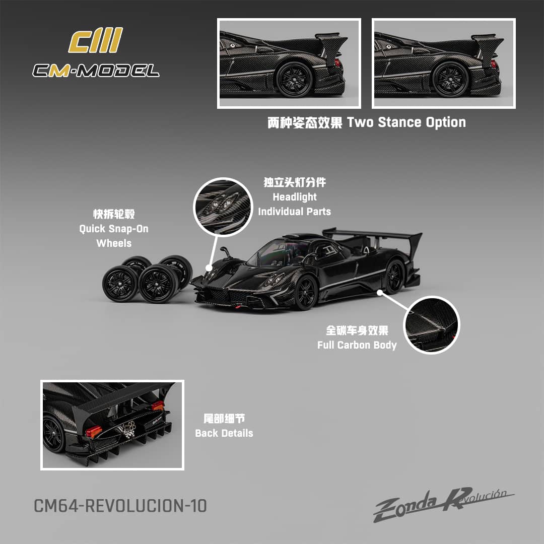 #CM64-REVOLUTION-10 - Pagani Zonda R Evolucion Szénszálas