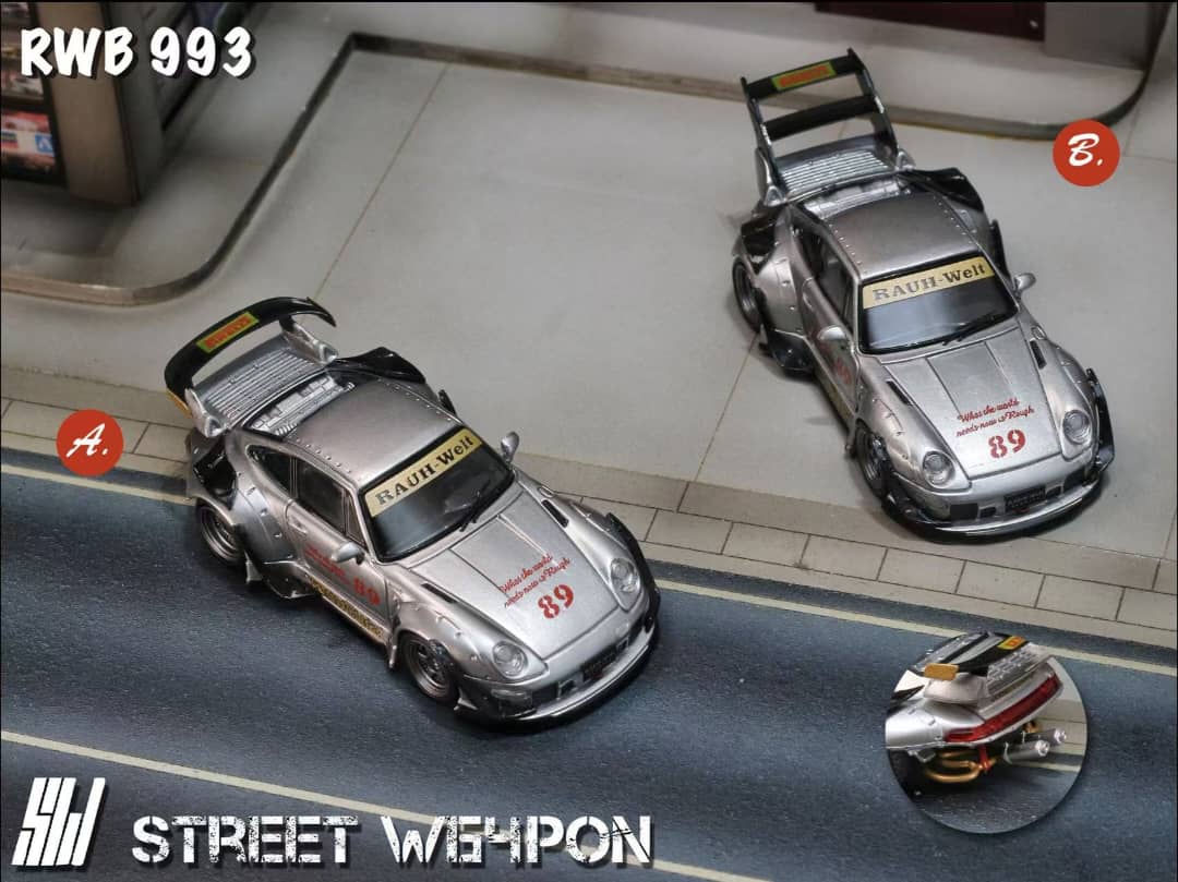 Street Warrior - 993 RWB High Wing (magas légterelő), Ezüst