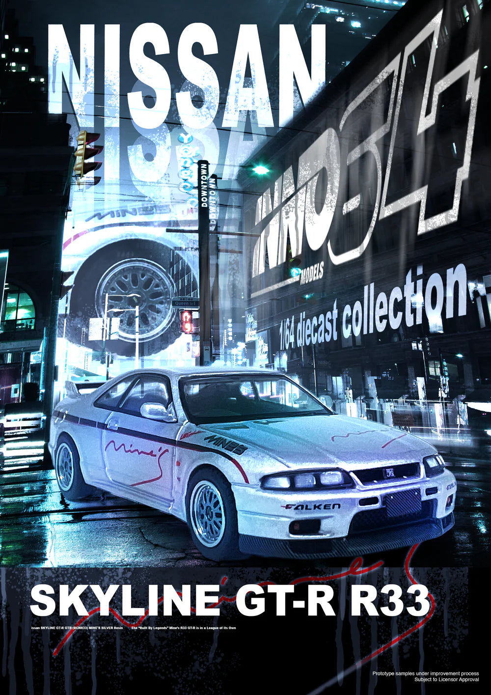 Nissan GT-R (R33) *Tuned by Mine`s*, Szürke