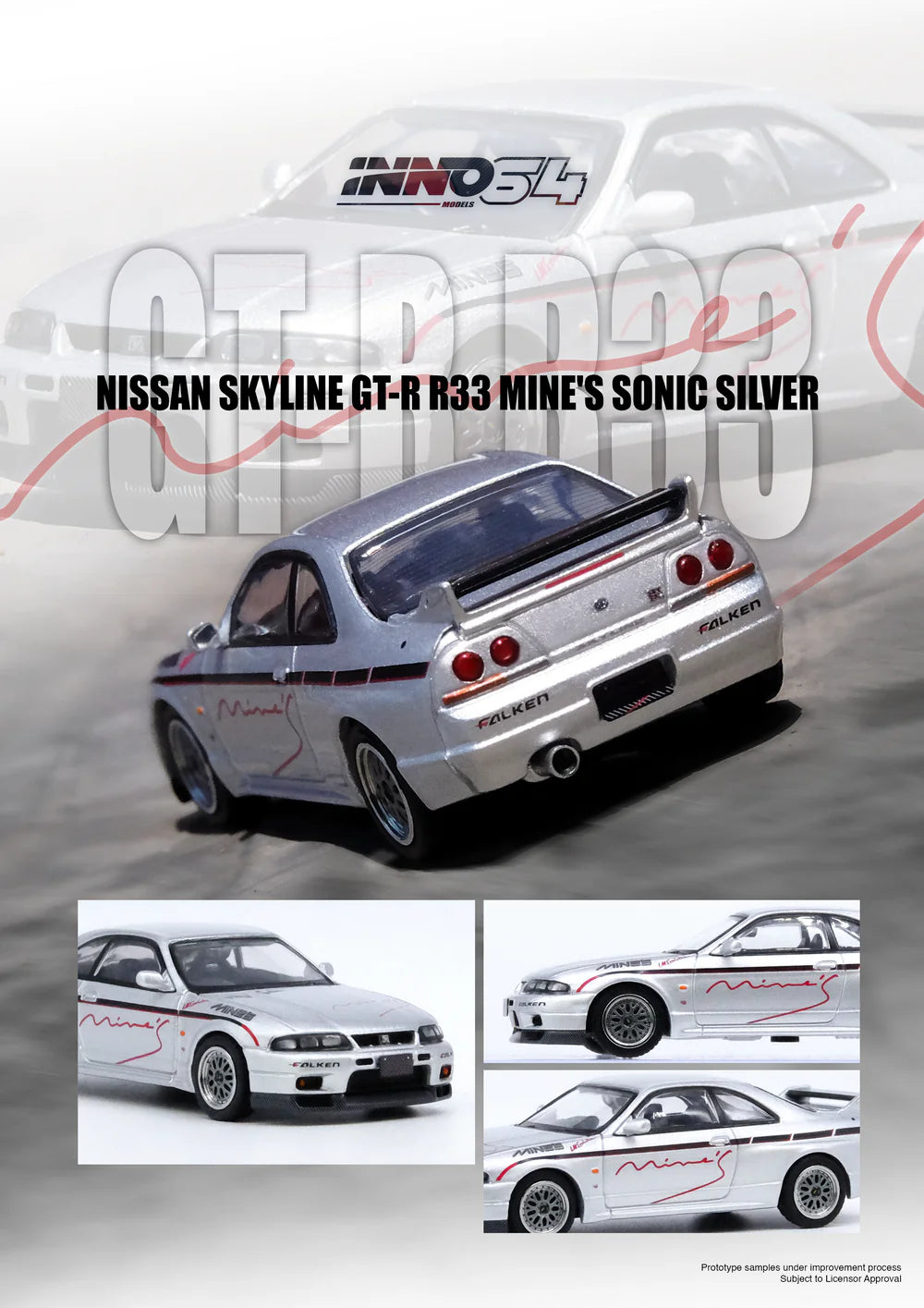 Nissan GT-R (R33) *Tuned by Mine`s*, Szürke