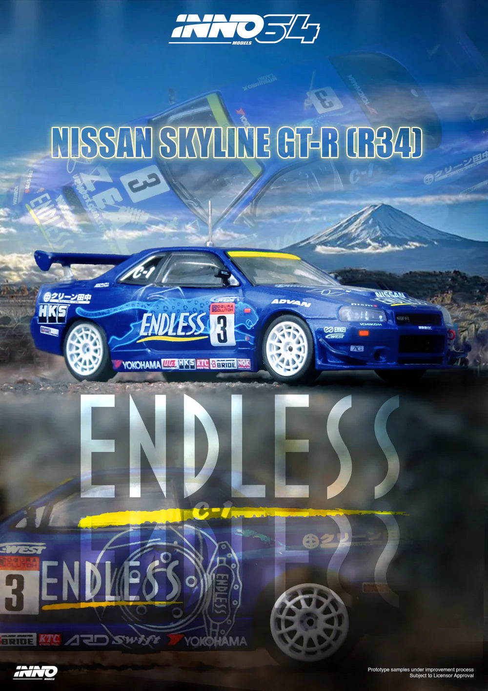 Nissan Skyline GT-R (R34) #3 *Endless Advan* Super Taikyu Series 2002 Winner, Kék