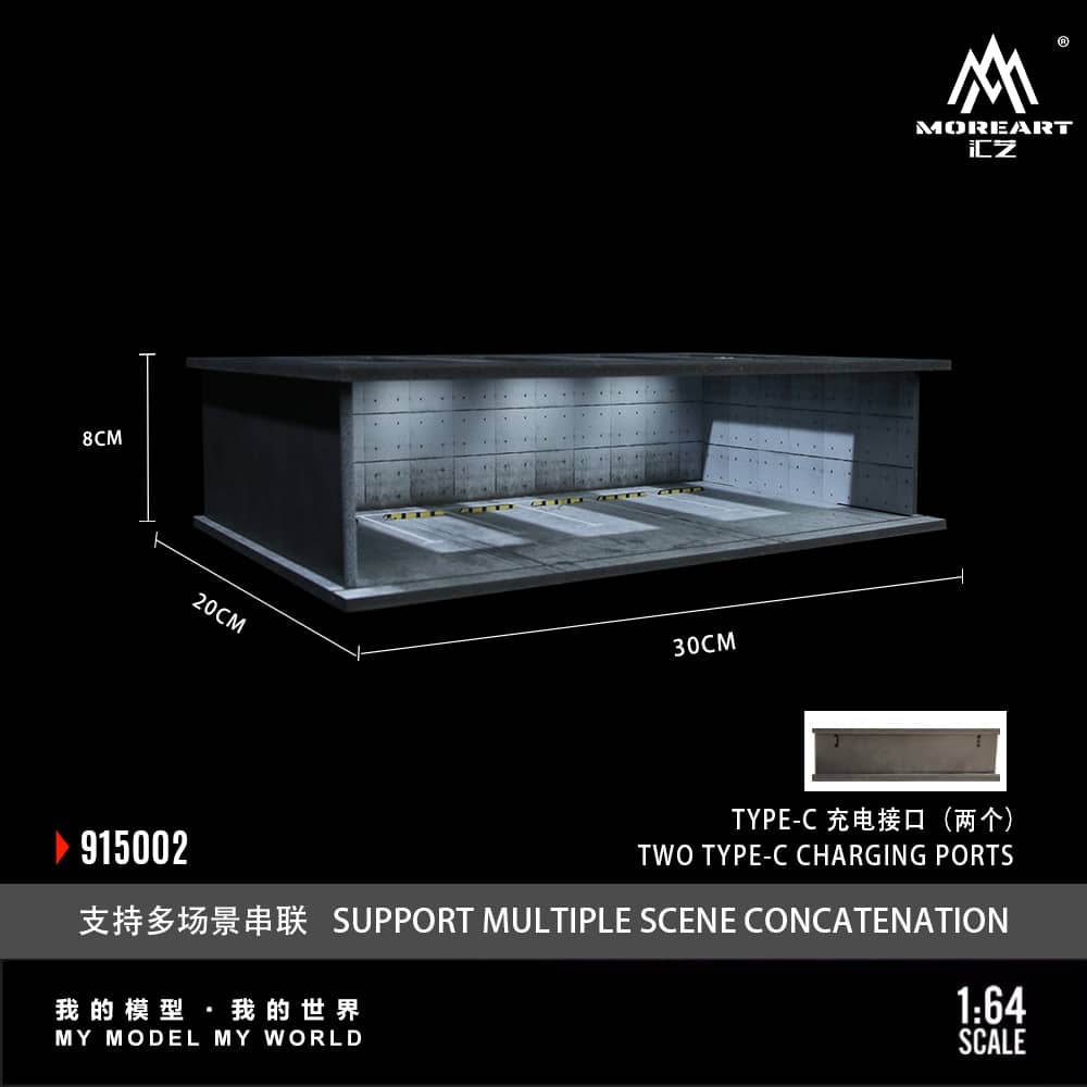 #MO915002 - Assembly Diorama ABS Underground 02 Parking Lot Theme with LED Light