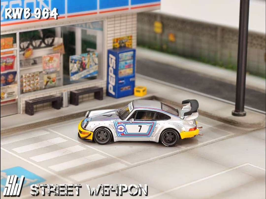 ELŐRENDELÉS - Street Warrior - 964 RWB GT Wing, Matt Silver Martini