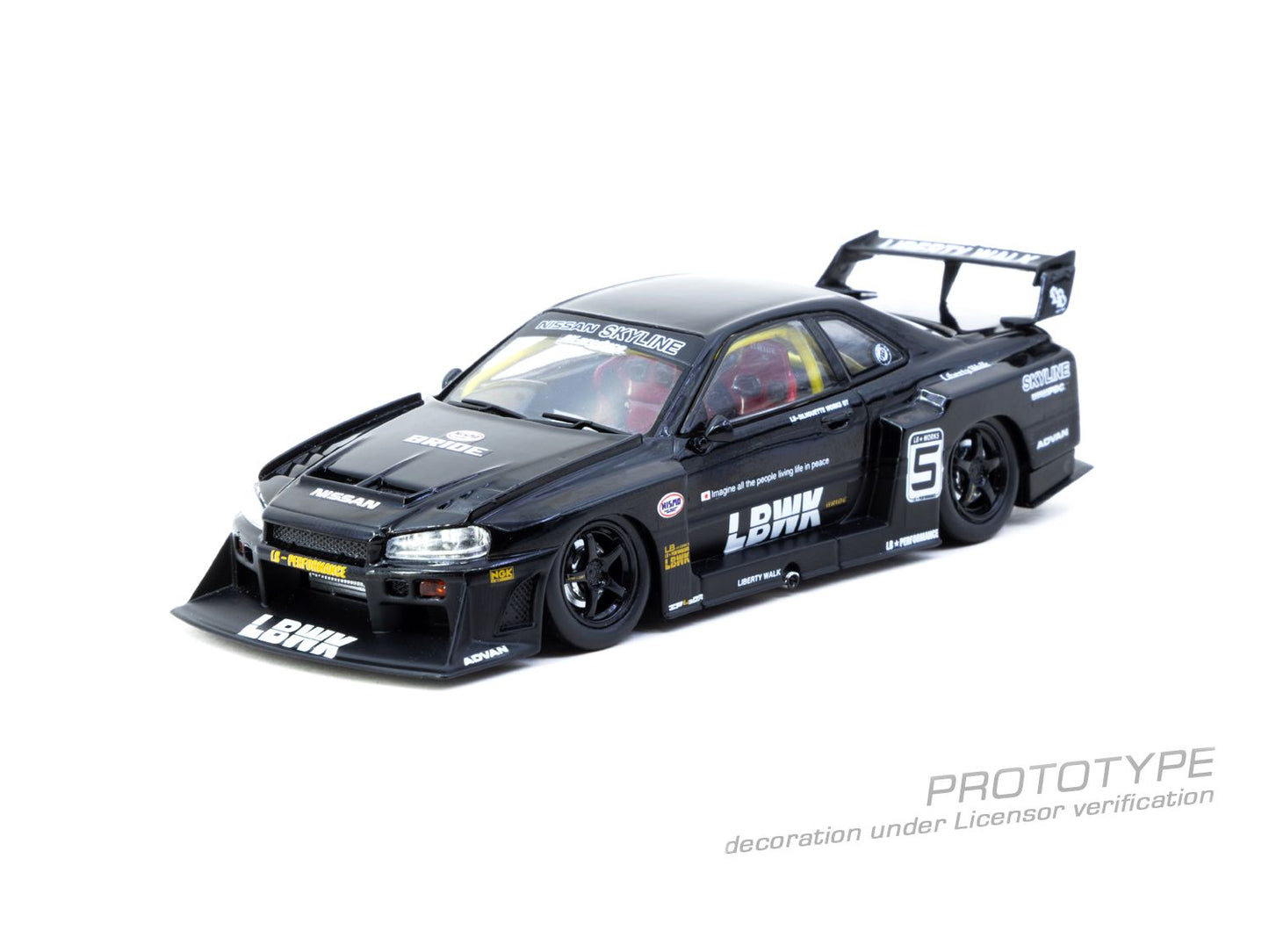 ELŐRENDELÉS - #TC-T43-021-BK - Nissan Skyline R34 - 1:43 - LBWK Super Silhouette, Black
