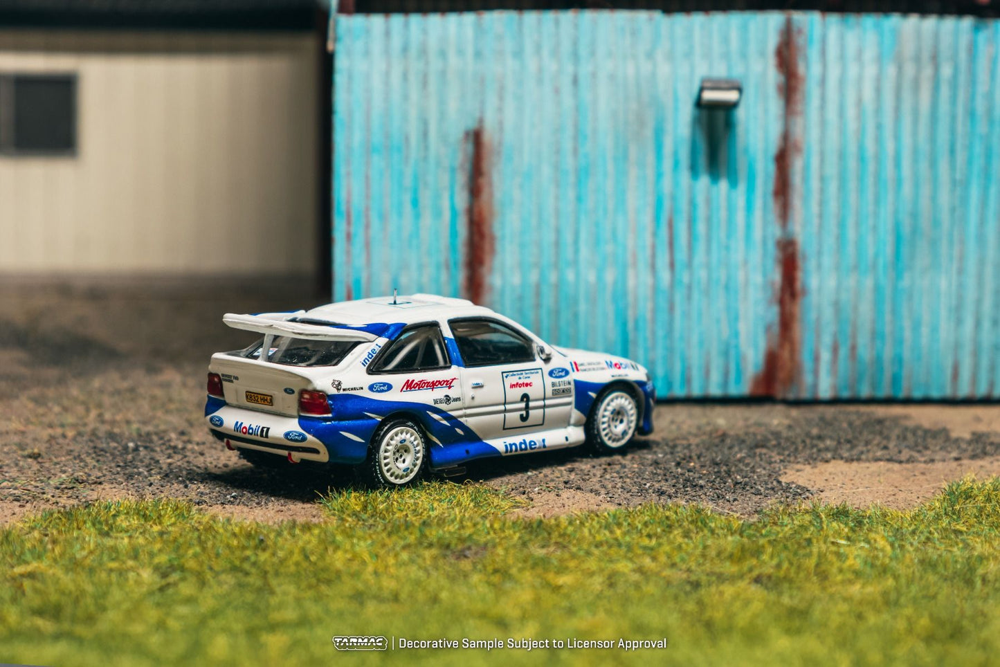 ELŐRENDELÉS - #TC-T64-081-93RDF03 - Ford Escort RS Cosworth - #3 Francois Delecour / Daniel Grataloup - Tour de Corse Rallye de France Winner, White/Blue