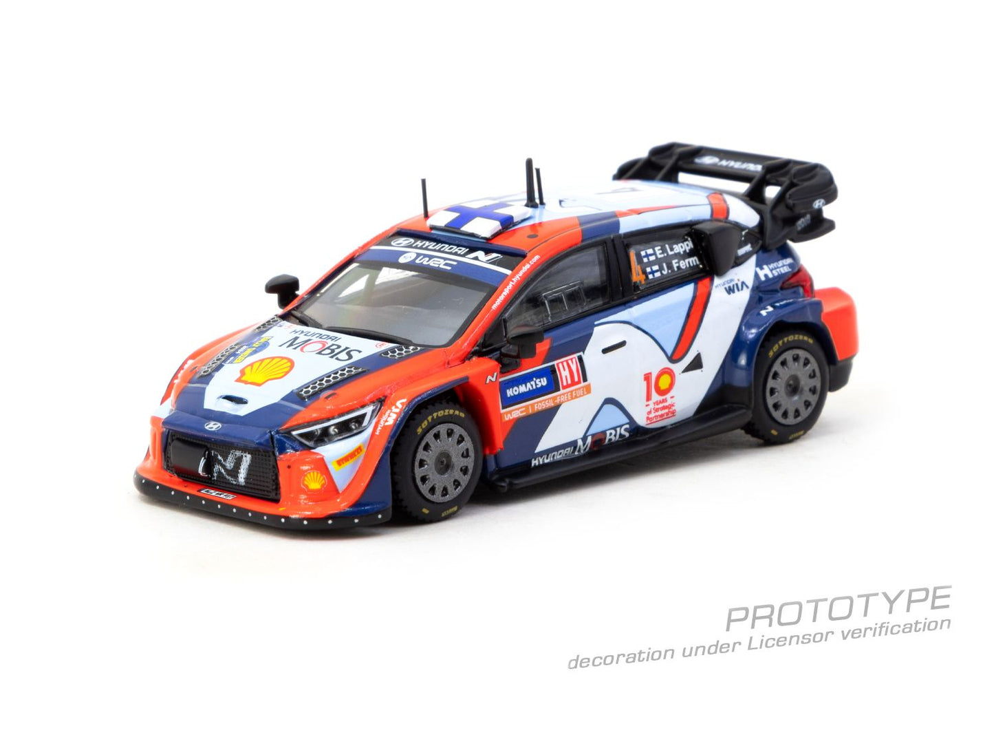 ELŐRENDELÉS - #TC-T64-089-24RS04 - Hyundai I20 N Rally Hybrid - #4 Esapekka Lappi / Janne Ferm - Rally Sweden Winner, Multicolor