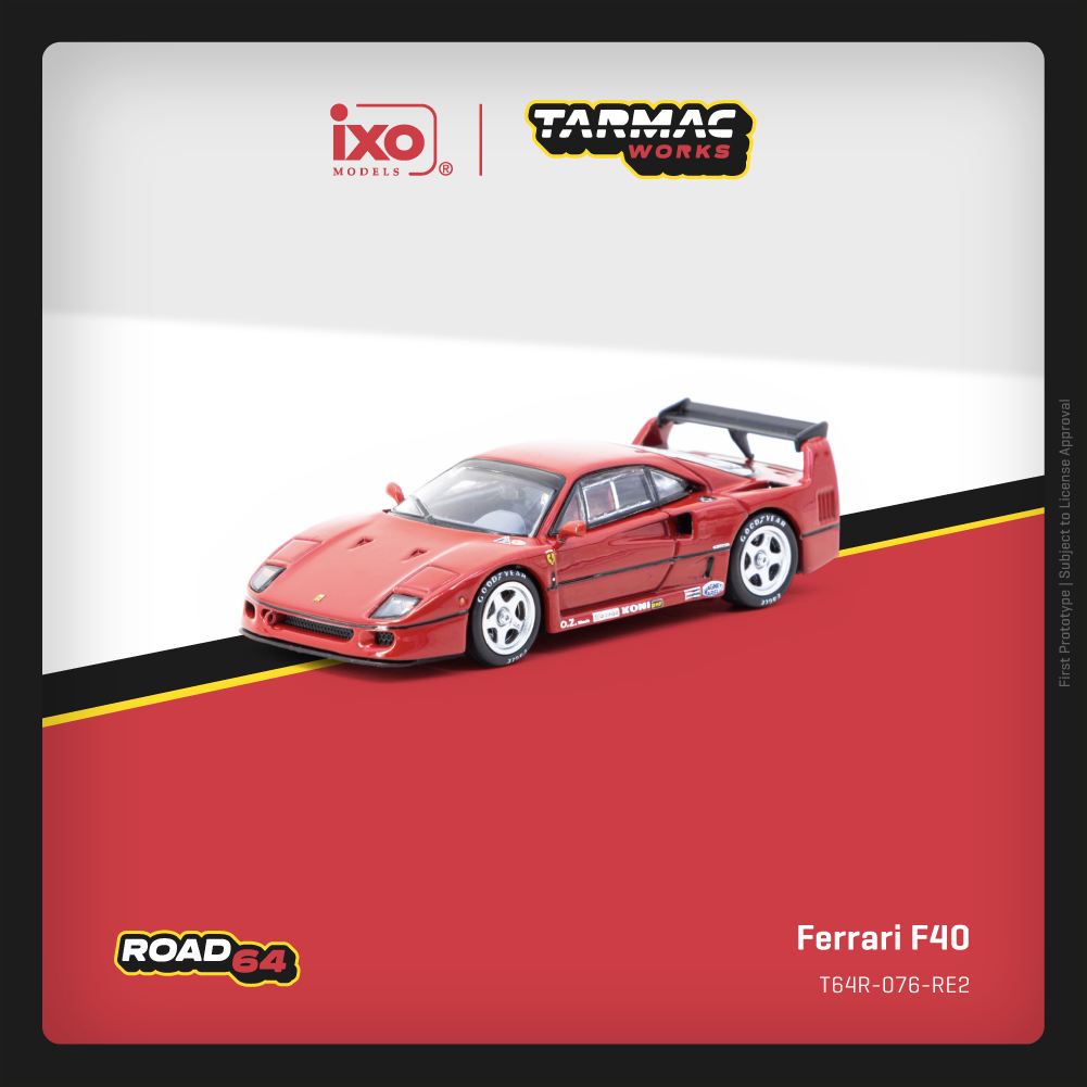 ELŐRENDELÉS - #TC-T64R-076-RE2 - Ferrari F40, Red