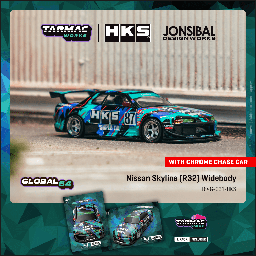 ELŐRENDELÉS - #TC-T64G-061-HKS - Nissan Skyline R32 Wide Body, HKS Livery