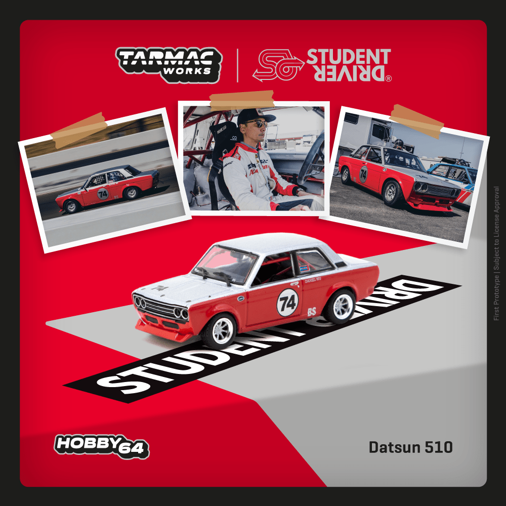Datsun 510 #74 Daniel Wu, Trans-Am B-Sedan 2.5 Challenge 2023, Red/White