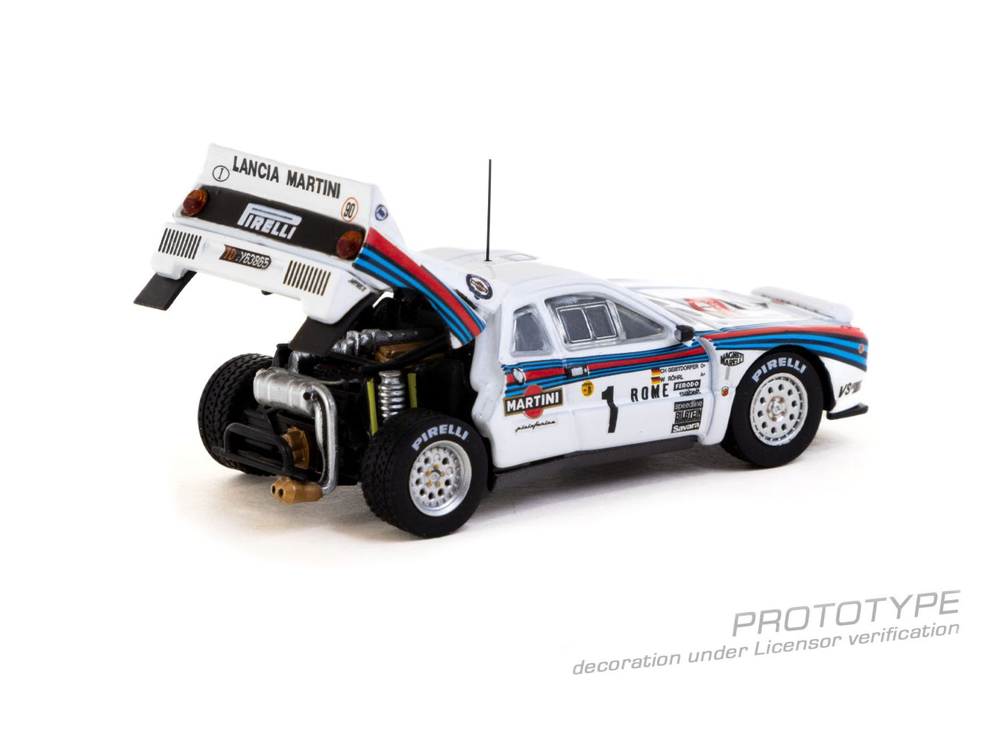 Lancia 037 Rally #1 W.Rohrl/C.Geistdorfer Winner Rally Monte Carlo 1983 + cards, White/Red/Blue