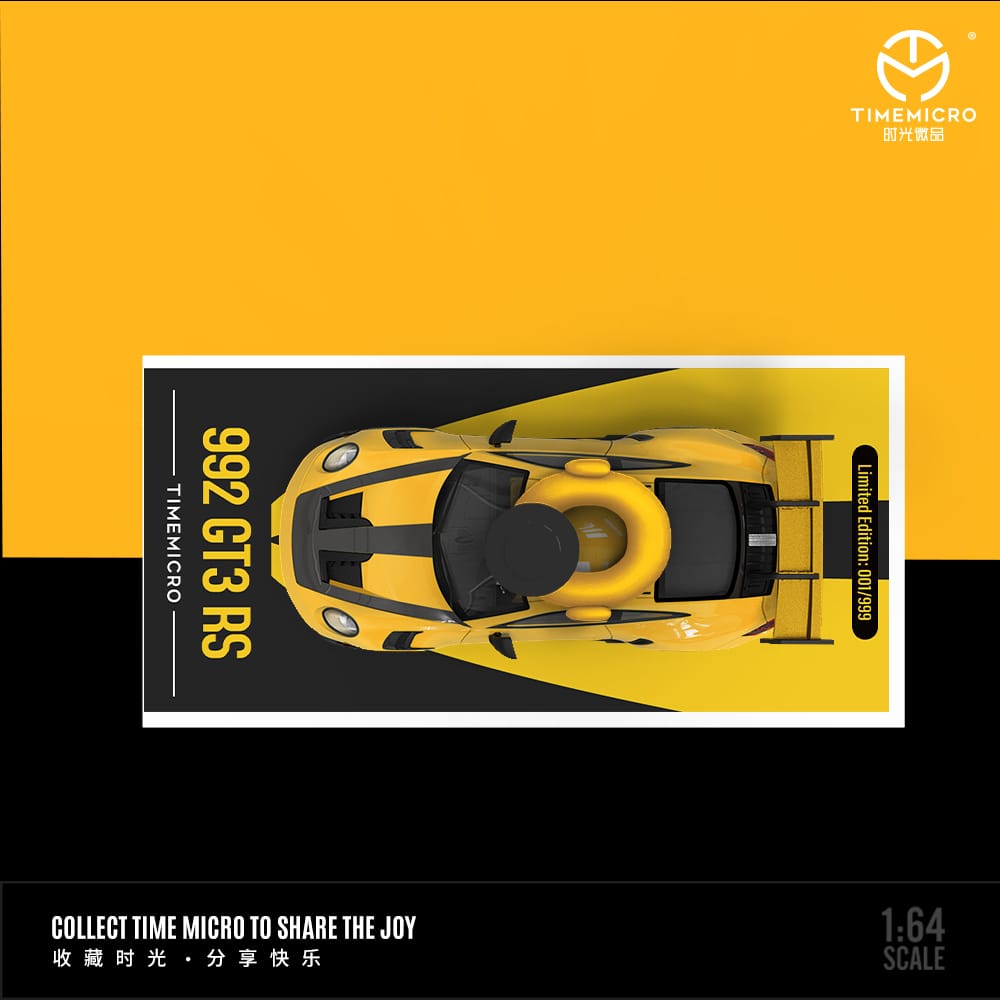 Time Micro - Porsche 911 (992) GT3 RS Figurával, Yellow