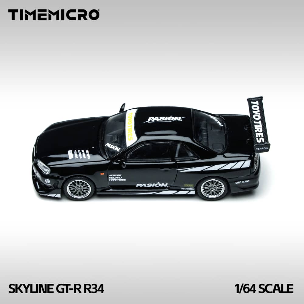 ELŐRENDELÉS - Time Micro - #TM800504 - C-West - Nissan Skyline GT-R R34, Black Passion