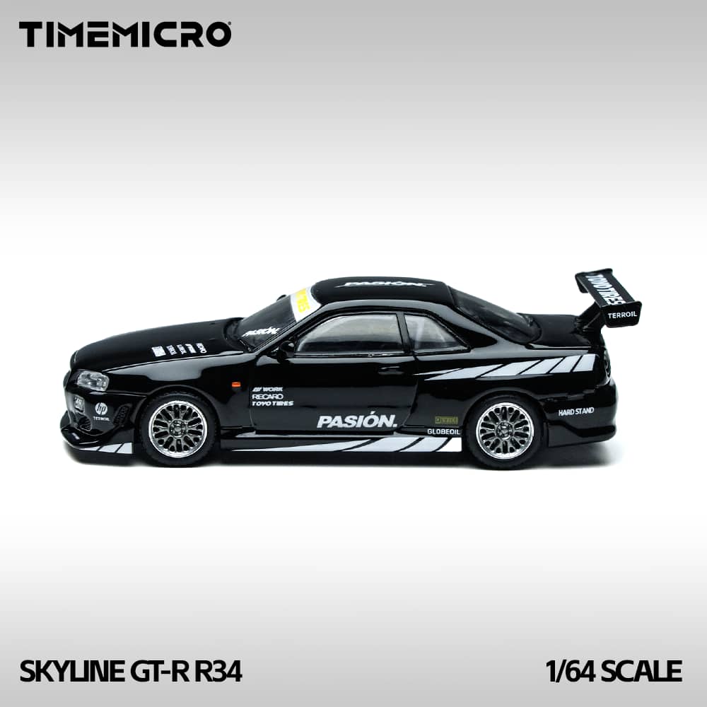 ELŐRENDELÉS - Time Micro - #TM800504 - C-West - Nissan Skyline GT-R R34, Black Passion