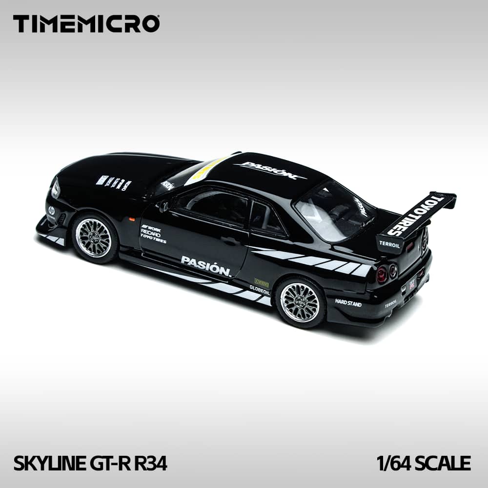 ELŐRENDELÉS - Time Micro - #TM800504 - C-West - Nissan Skyline GT-R R34, Black Passion