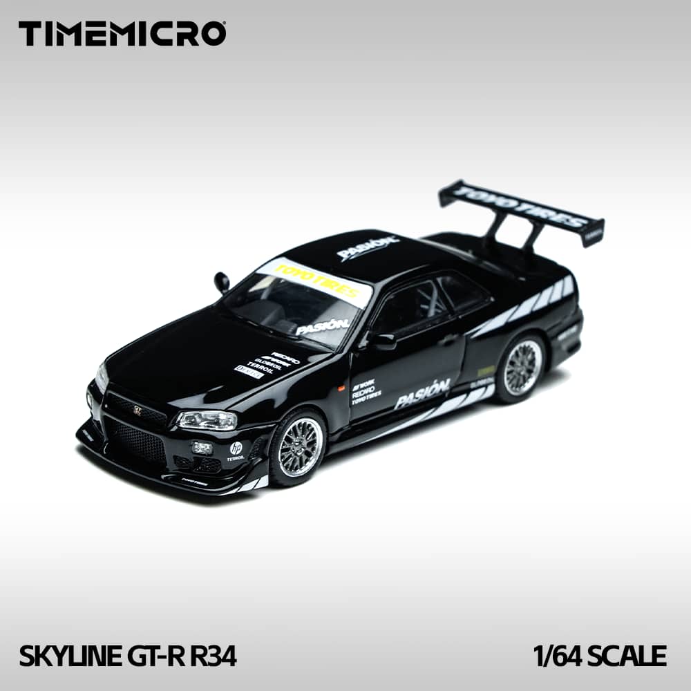 ELŐRENDELÉS - Time Micro - #TM800504 - C-West - Nissan Skyline GT-R R34, Black Passion