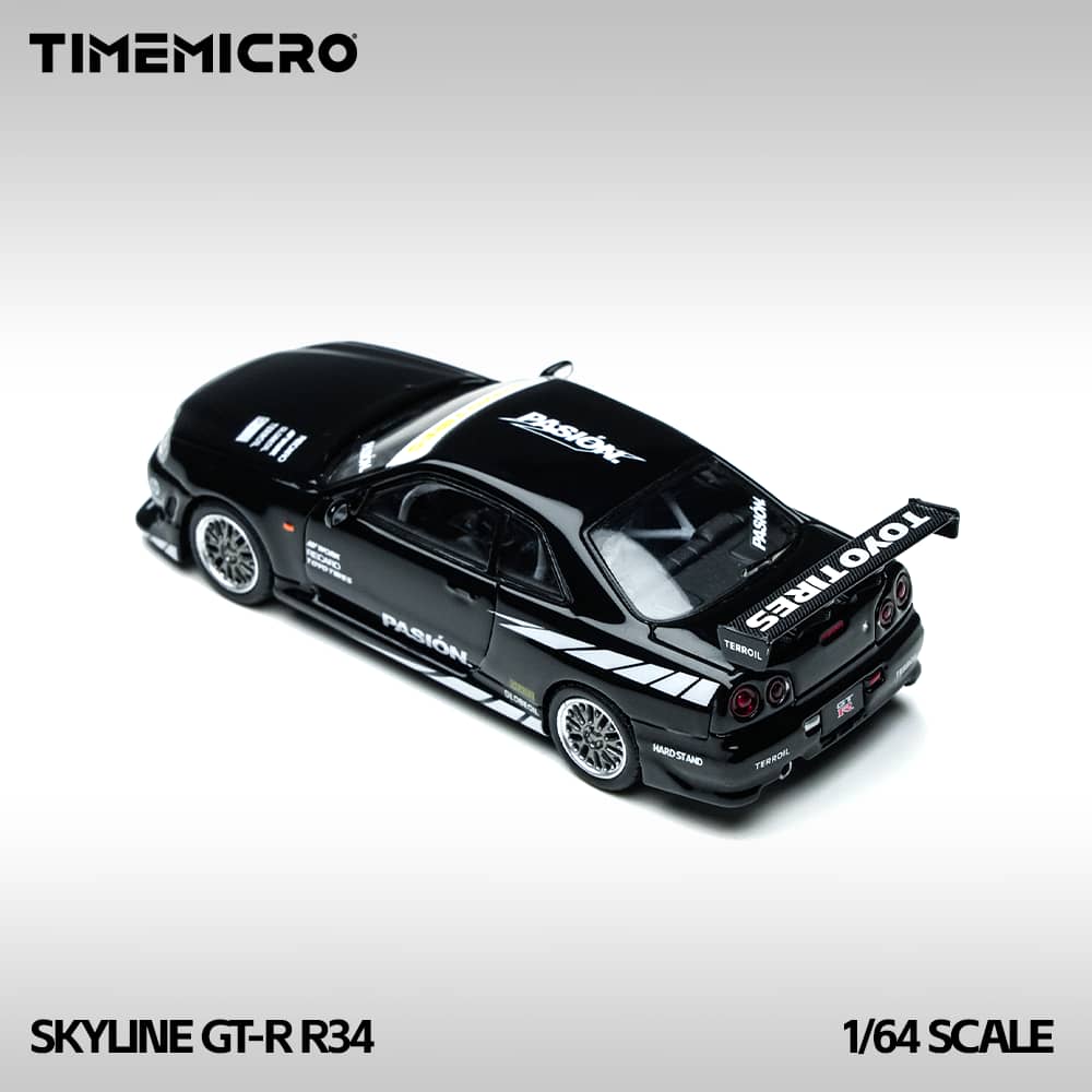 ELŐRENDELÉS - Time Micro - #TM800504 - C-West - Nissan Skyline GT-R R34, Black Passion
