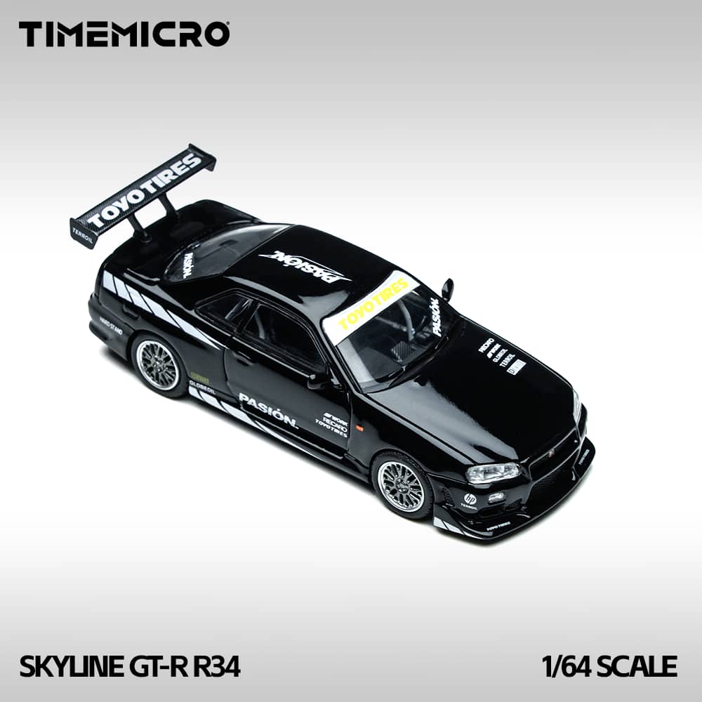 ELŐRENDELÉS - Time Micro - #TM800504 - C-West - Nissan Skyline GT-R R34, Black Passion