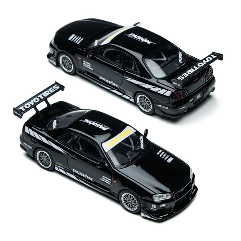ELŐRENDELÉS - Time Micro - #TM800504 - C-West - Nissan Skyline GT-R R34, Black Passion