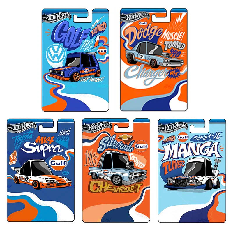 Hot Wheels - Silver - Noppo Gulf Racing - szett