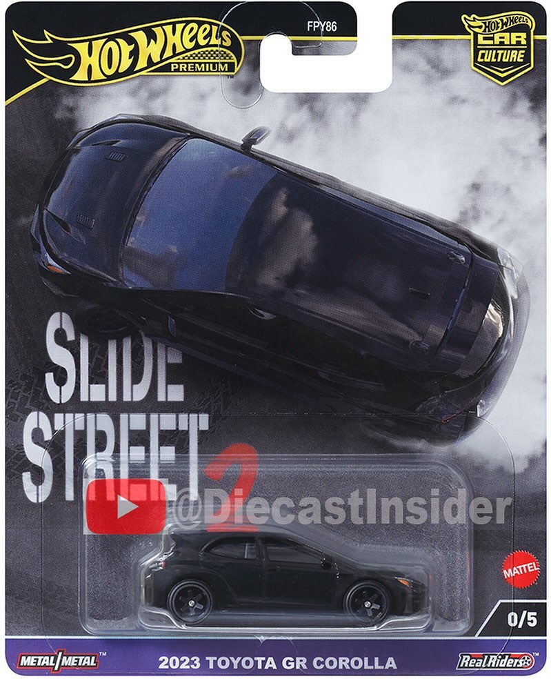 hot wheels car culture slide street ii 2023 toyota gr corolla chase