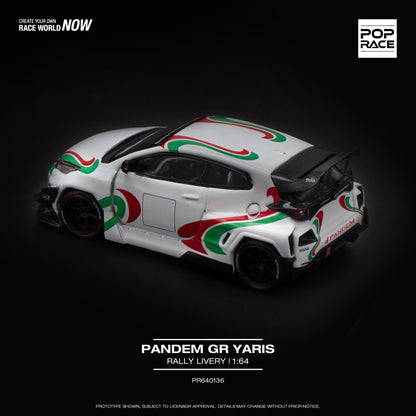Pandem GR Yaris, Rally Livery, White/Green/Red