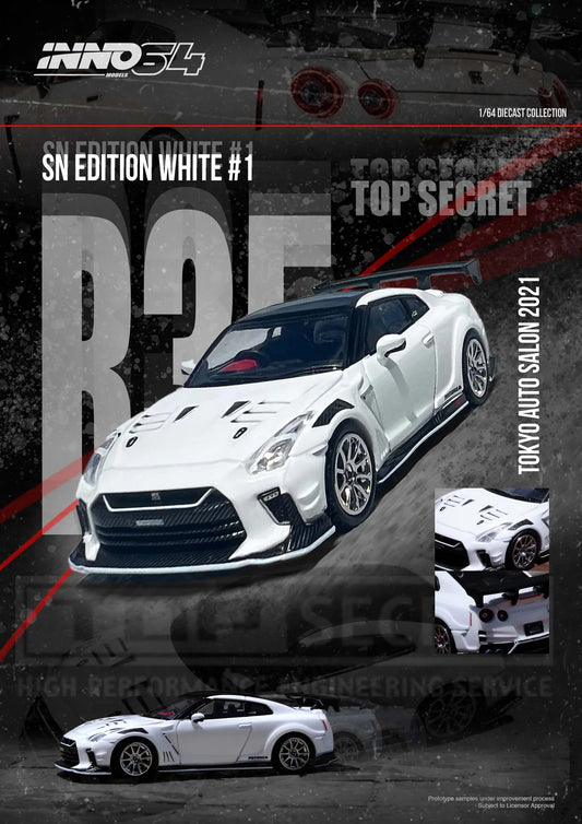Nissan Skyline GT-R (R35) *Top Secret* Tokyo Auto Salon 2021, White/Black