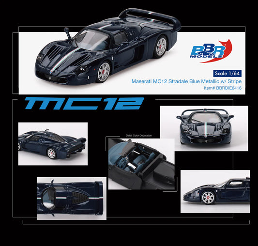 Maserati MC12 Stradale (Blue Metallic w/ Stripe)