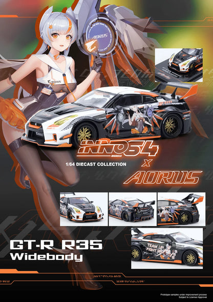ELŐRENDELÉS - #IN64-R35LB-AORUS - Nissan GT-R R35 WIDEBODY AORUS X INNO64 (Event Exclusive)