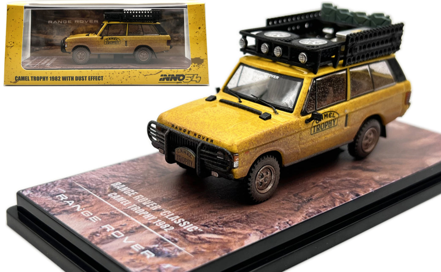 inno64 ranger rover classic yellow dust effect fuel tanks tool box