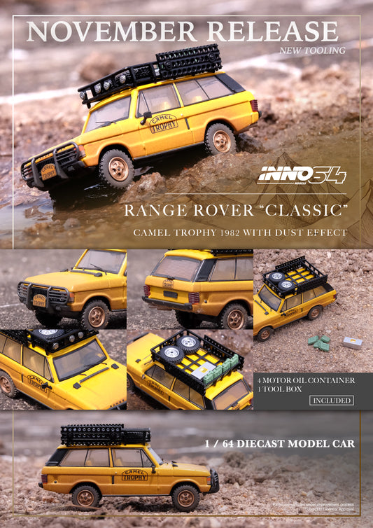 inno64 ranger rover classic yellow dust effect fuel tanks tool box