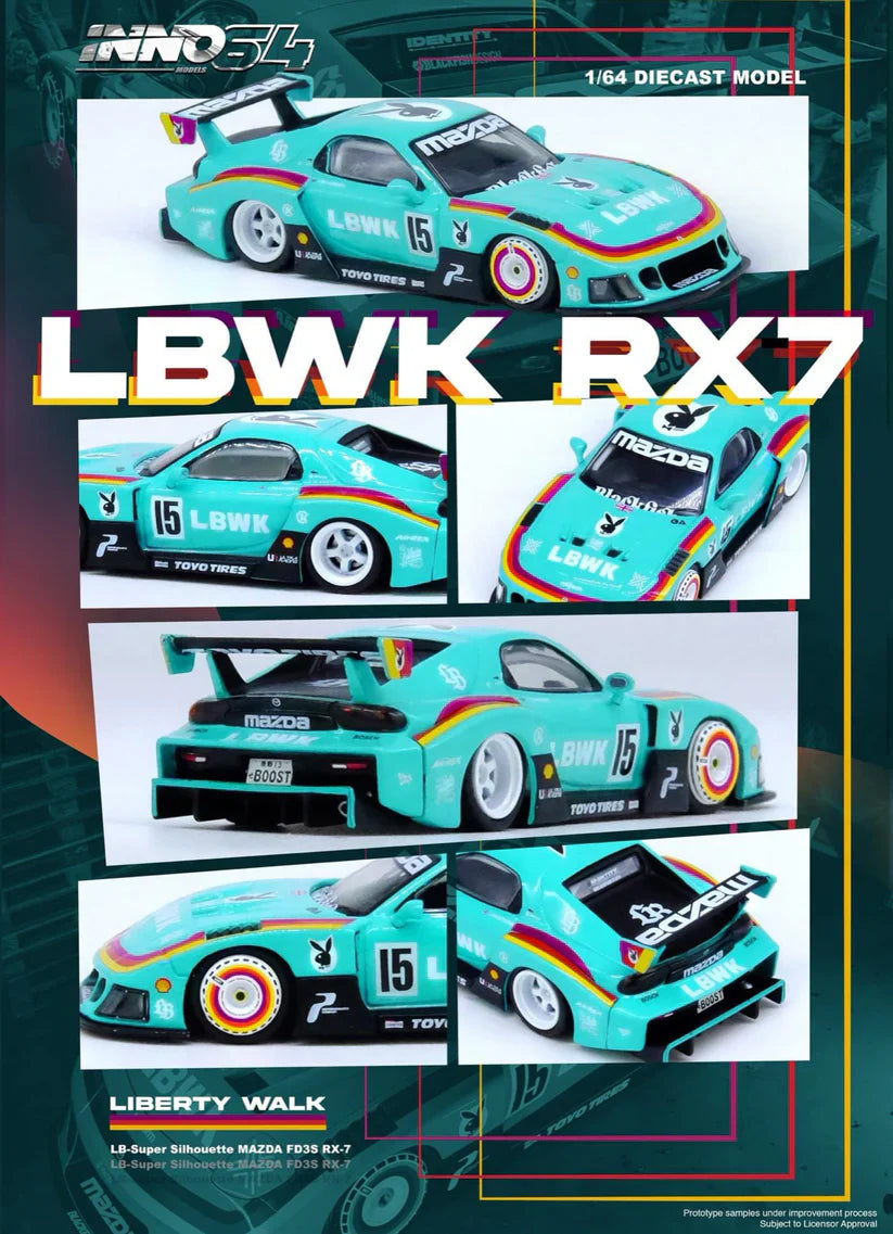 LBWK Mazda RX7 (FD3S) LB Super Silhouette China Expo (Blue/Orange/Red)