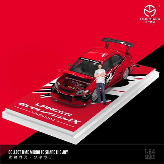 Time Micro - Lancer Evolution EVO IX Piros Figurával