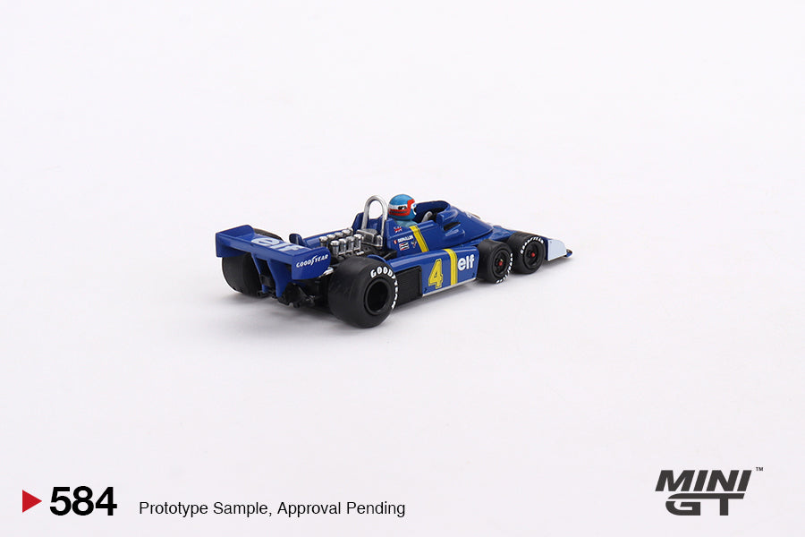 #584 - 1976 Tyrell P34 6-wheeler #4 Patrick Depailler 2nd Place Swedish GP (Blue/Yellow)
