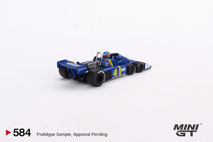 #584 - 1976 Tyrell P34 6-wheeler #4 Patrick Depailler 2nd Place Swedish GP (Blue/Yellow)