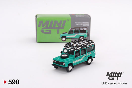 #590 - Land Rover Defender 110 1985 County Station Wagon (Trident Green)