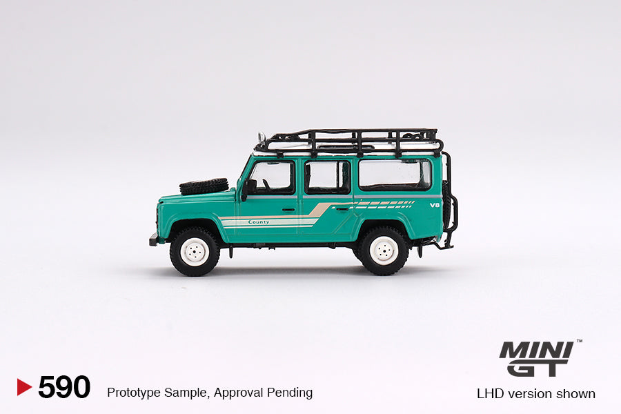 #590 - Land Rover Defender 110 1985 County Station Wagon (Trident Green)