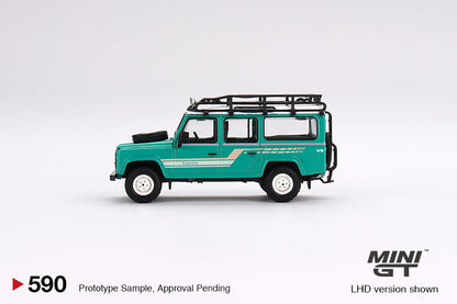 #590 - Land Rover Defender 110 1985 County Station Wagon (Trident Green)