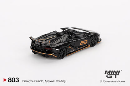 #803 - Lamborghini Aventador SVJ 63 Roadster Nero Aldebaran 2023
