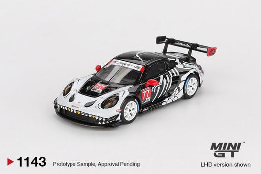 ELŐRENDELÉS - #MGT01143-L - Porsche 911 GT3 R #77 GTD PRO AO Racing 2024 IMSA Petit Le Mans Skeleton Rexy