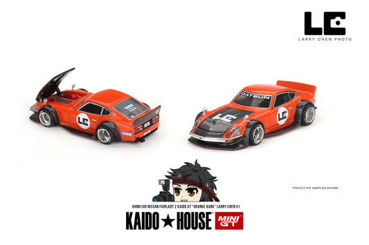#KHMG100 - Nissan Fairlady Z *Kaido GT Larry Chen V1 Orange Bang* (Orange/Black)