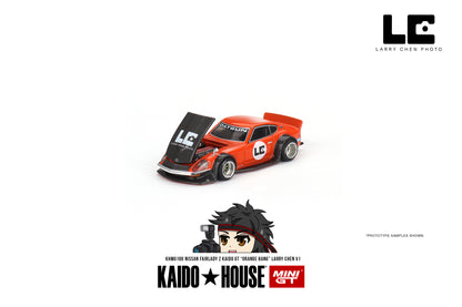 #KHMG100 - Nissan Fairlady Z *Kaido GT Larry Chen V1 Orange Bang* (Orange/Black)