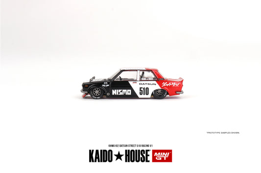 [Előrendelés] Datsun Street 510 Racing V1 *Kaido House* - black/white/red