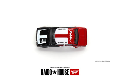 #KHMG102 - Datsun Street 510 Racing V1 *Kaido House* (Black/White/Red)