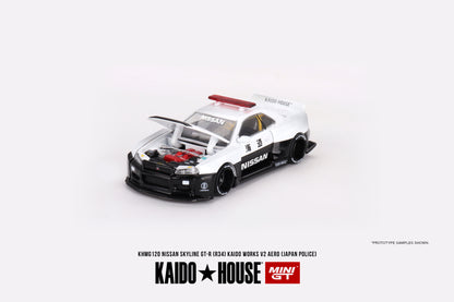 #KHMG120 - Nissan Skyline GT-R (R34) Kaido Works V2 Aero (White/Black)