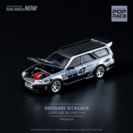 [Előrendelés] Nissan Stagea - chrome silver